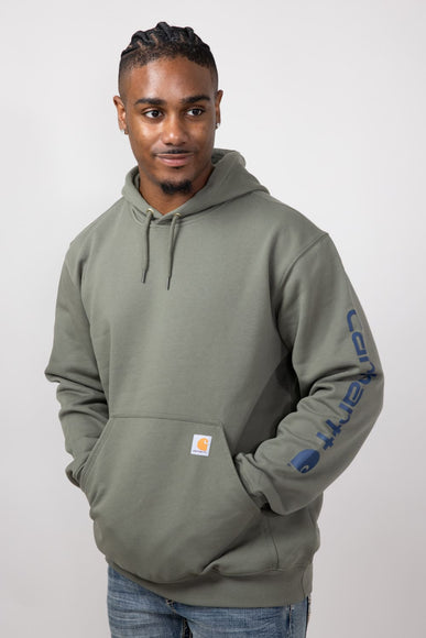 Carhartt Loose Fit Graphic Hoodie for Men in Dusty Olive