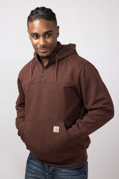 Carhartt Loose Fit Rain Defender Quarter Zip for Men in Mocha