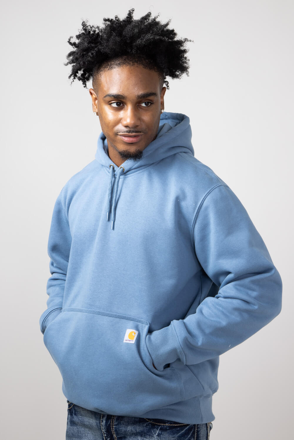 Carhartt midweight hooded logo sleeve sweatshirt best sale