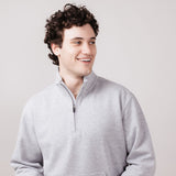 Carhartt Midweight Quarter Zip for Men in Heather Grey