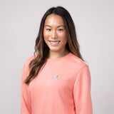 Carhartt Midweight Tencel Crewneck Sweatshirt for Women in Aged Coral