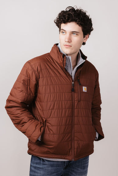 Carhartt Rain Defender Insulated Rain Jacket for Men in Mocha