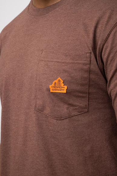 Carhartt Relaxed Fit Lightweight Pocket Tree T-Shirt for Men in Brown