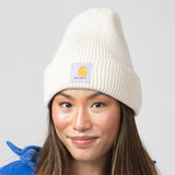 Carhartt Rib Knit Beanie in Oat Milk