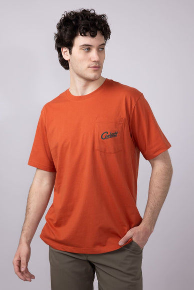 Carhartt Relaxed Fit Lightweight Camp Graphic T-Shirt for Men in Red