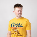 Coors Banquet Coors Rodeo Horse T-Shirt for Men in Yellow