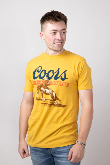 Coors Banquet Coors Rodeo Horse T-Shirt for Men in Yellow