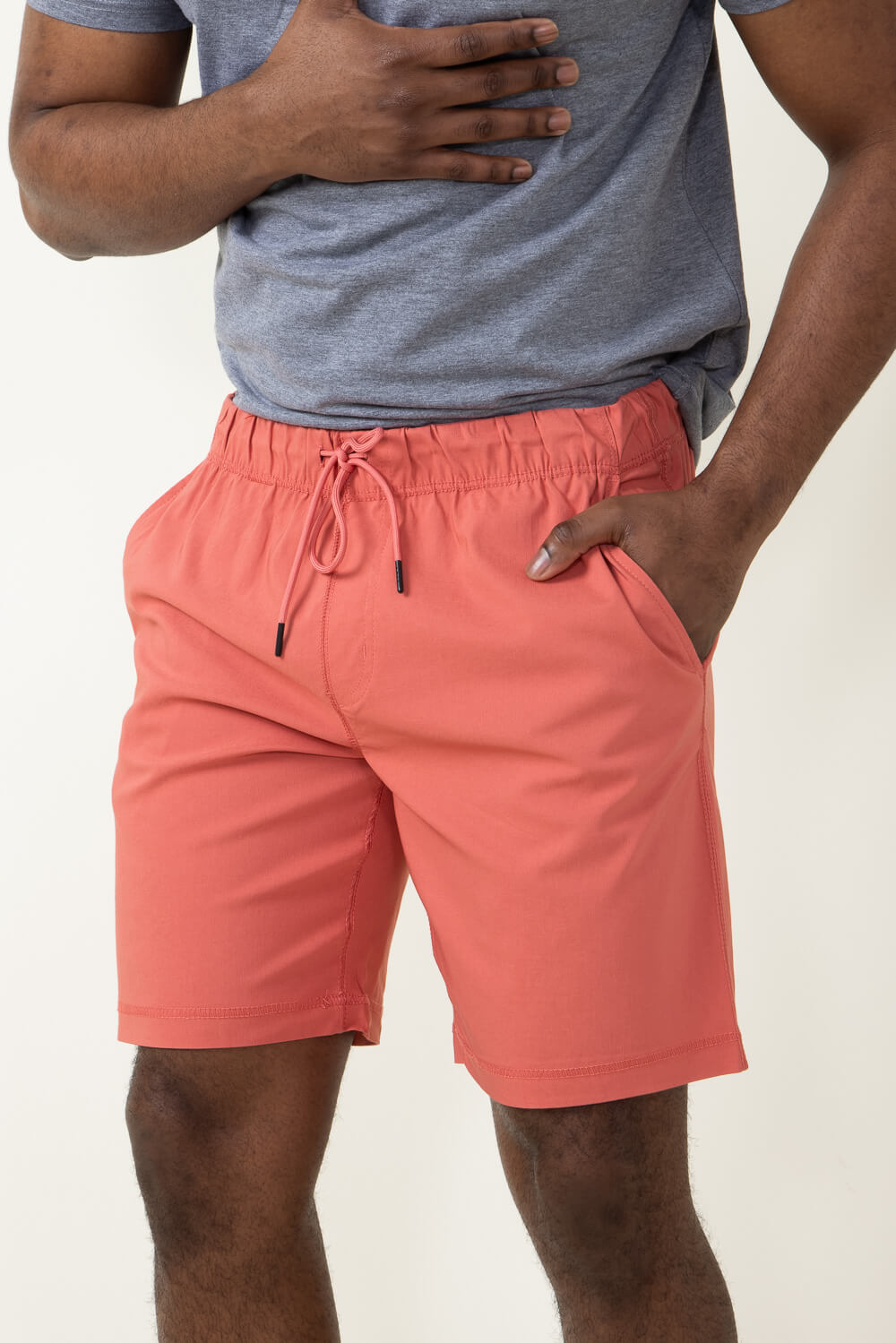 Copper & Oak Tech Pull On Shorts for Men in Red Orange at Glik's , L