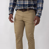 Copper & Oak Leaders Pants for Men in Suede Khaki