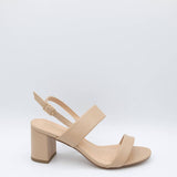 De Blossom Alba Strap Heels for Women in Nude