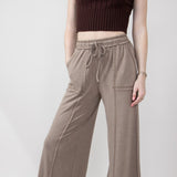 Wide Leg Soft Lounge Pants for Women in Mocha