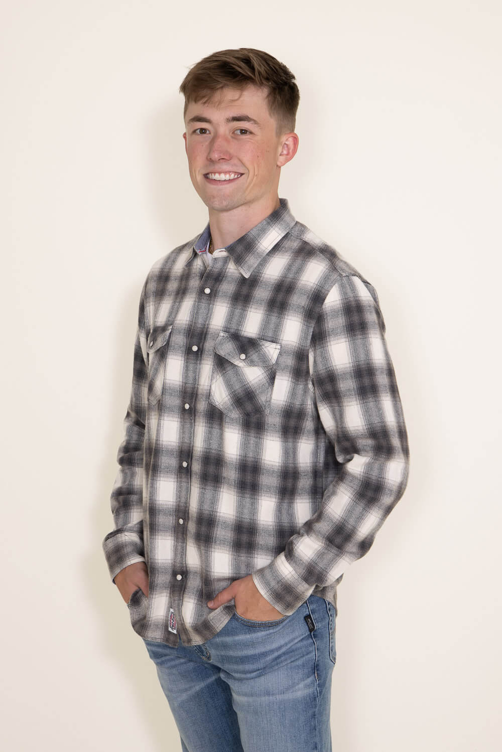 Men's Alma Vintage Washed Flannel Shirt | Athletic Fit | Plaid | Flag & Anthem