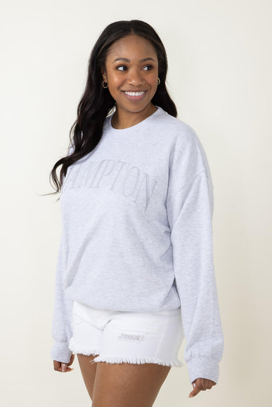 Hampton Embroidery Sweatshirt for Women in Grey