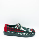 HEYDUDE Men’s Wally Holiday Cheers Shoes in Ugly Sweater Green