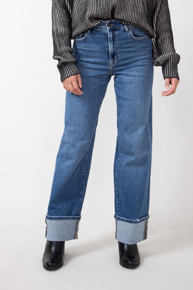 Hidden High Rise Cuffed Dad Jeans for Women