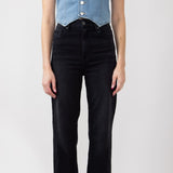 Hidden Tracey Wide Straight Jeans for Women in Black