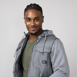 Hooded Vest Jacket for Men in Granite