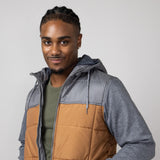 Hooded Vest Jacket for Men in Pumpkin Spice