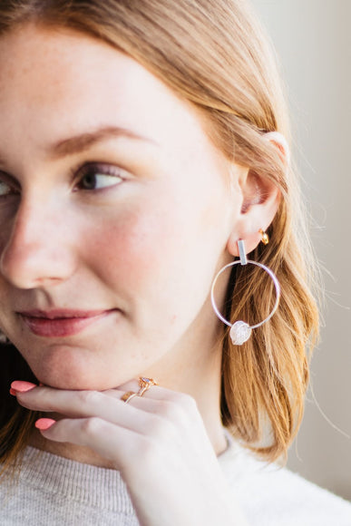 Hoop Knot Earrings for Women in Silver