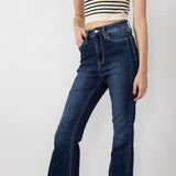 Judy Blue High Rise Angled Side Flare Jeans for Women