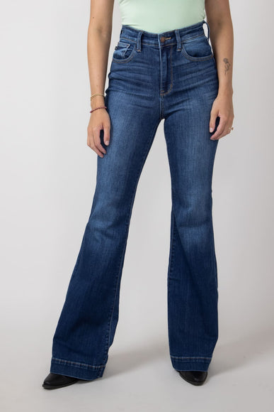 Judy Blue High Rise Wide Hem Flare Jeans for Women 