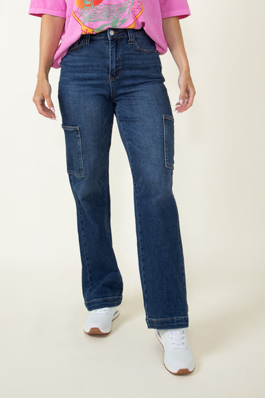 Judy Blue High Rise Wide Leg Cargo Jeans for Women