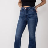 Judy Blue Embroidered Back Pocket Long Bootcut Jeans for Women