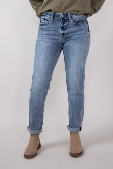 Judy Blue Mid Rise light Wash Boyfriend Jeans for Women