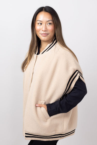 Sherpa Vest for Women in Camel 