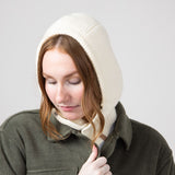 Knit Sweater Balaclava in Ivory