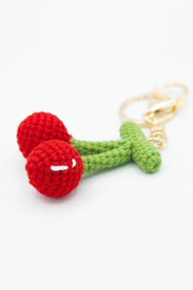 Knit Cherry Purse Charm in Gold