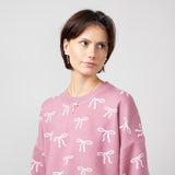 Bow Sweater for Women in Pink