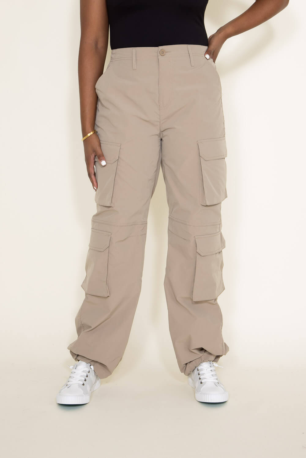 YYDGH Women's Hiking Cargo Pants Joggers Cotton Casual Army Work Pants with  Pockets Beige Beige - Walmart.com