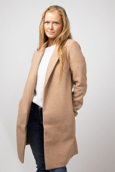 Love Tree Long Coat for Women in Camel