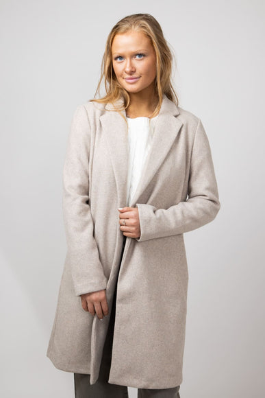 Love Tree Long Coat for Women in Oatmeal