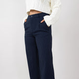 Love Tree Striped Pants for Women in Navy