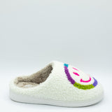 MIA Smiley Face Slippers for Women in Rainbow