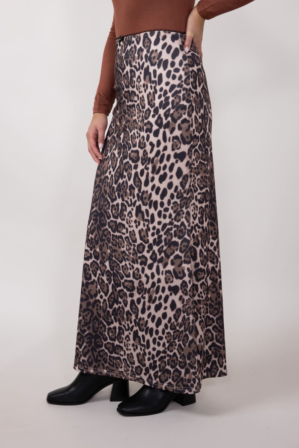 Leopard Print Maxi Skirt for Women in Animal Print at Glik s S