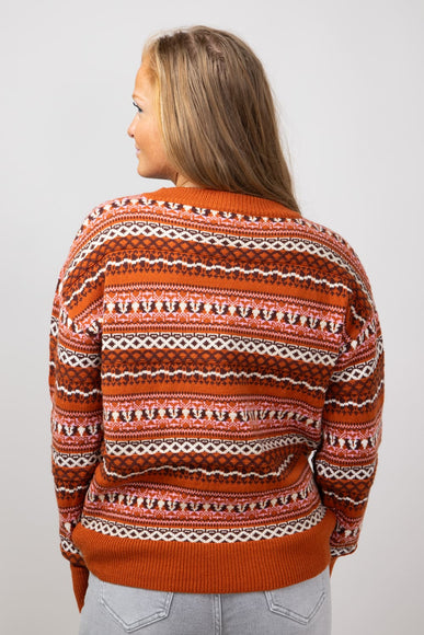 Novelty Sweater for Women in Amber/Brown