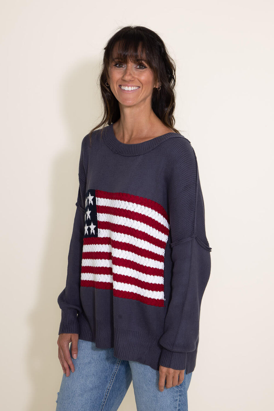 Women's Croft & Barrow® American Flag Sweater
