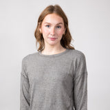 Mono B Hatchi Brushed Crewneck for Women in Urban Grey