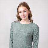 Mono B Hatchi Brushed Crewneck for Women in Dark Olive