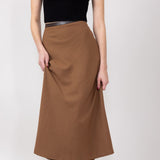 Mustard Seed Knit Maxi Skirt for Women in Peanut