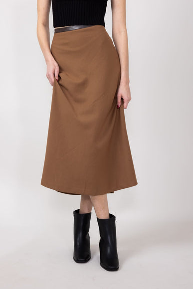 Mustard Seed Knit Maxi Skirt for Women in Peanut