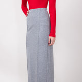 Mustard Seed Sweater Maxi Skirt for Women in Grey