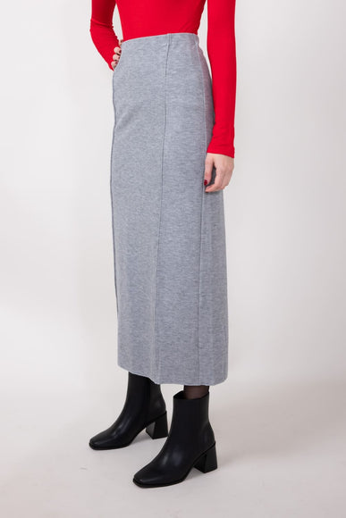 Mustard Seed Sweater Maxi Skirt for Women in Grey