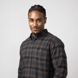 North River Brushed Button Down Shirt for Men in Ganache Brown