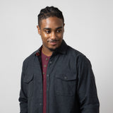 North River Suede Cotton Shirt Jacket for Men in Charcoal Heather