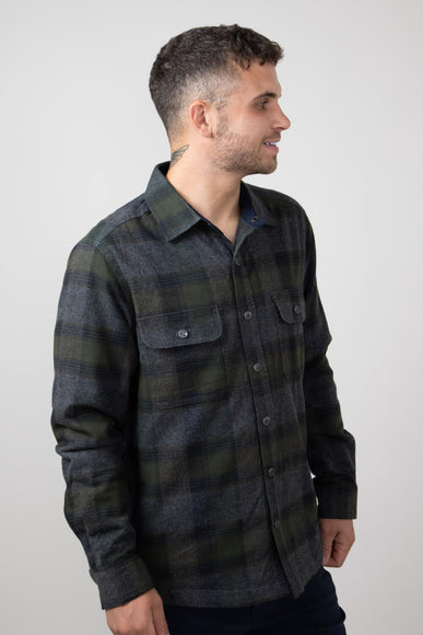 North River Waffle Lined Shirt Jacket for Men in Charcoal