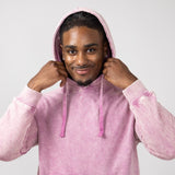 Mineral Wash Hoodie in Rose